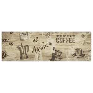 Kuchyňský koberec omyvatelný Káva hnědý 60 x 180 cm samet - obrázek 2