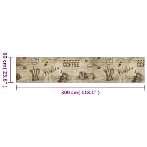 Kuchyňský koberec omyvatelný Káva hnědý 60 x 300 cm samet - obrázek 5