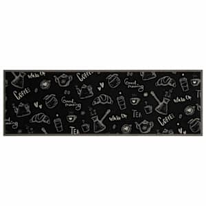 Kuchyňský koberec omyvatelný Ráno černý 60 x 180 cm samet - obrázek 2