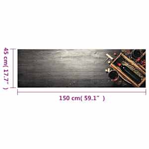 Kuchyňský koberec omyvatelný Láhev vína 45 x 150 cm samet - obrázek 5