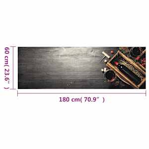 Kuchyňský koberec omyvatelný Láhev vína 60 x 180 cm samet - obrázek 5
