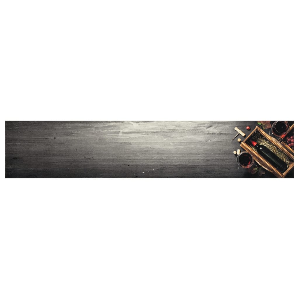 vidaXL Keukenmat wasbaar wijnflesprint 60x300 cm fluweel afbeelding