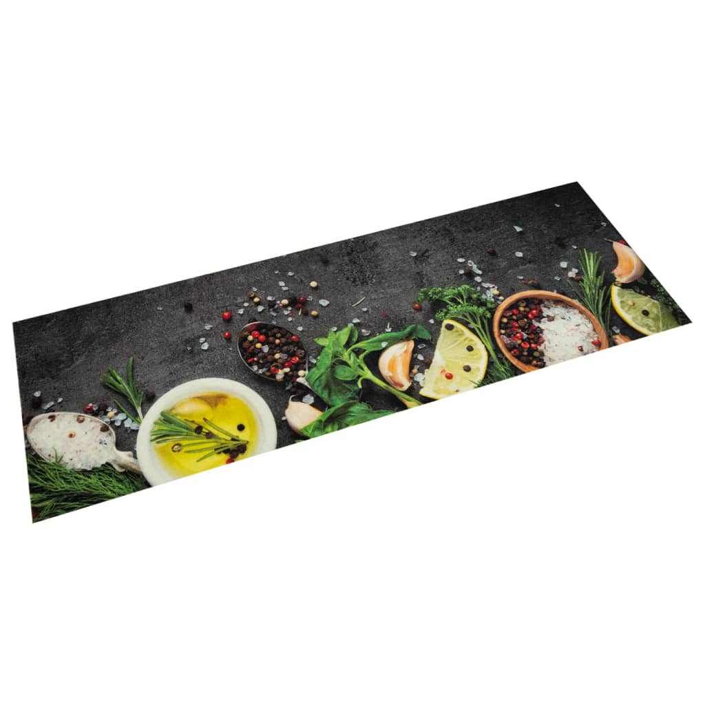 vidaXL Covor de bucătărie lavabil Spices, 60x180cm, catifea