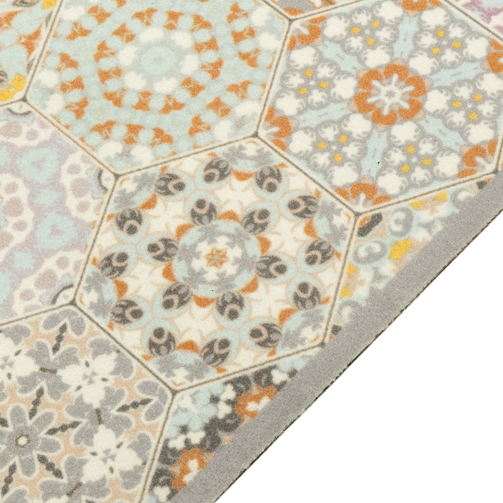  Kuchynský koberec, prateľný, šesťhranný vzor 45x150 cm, zamat