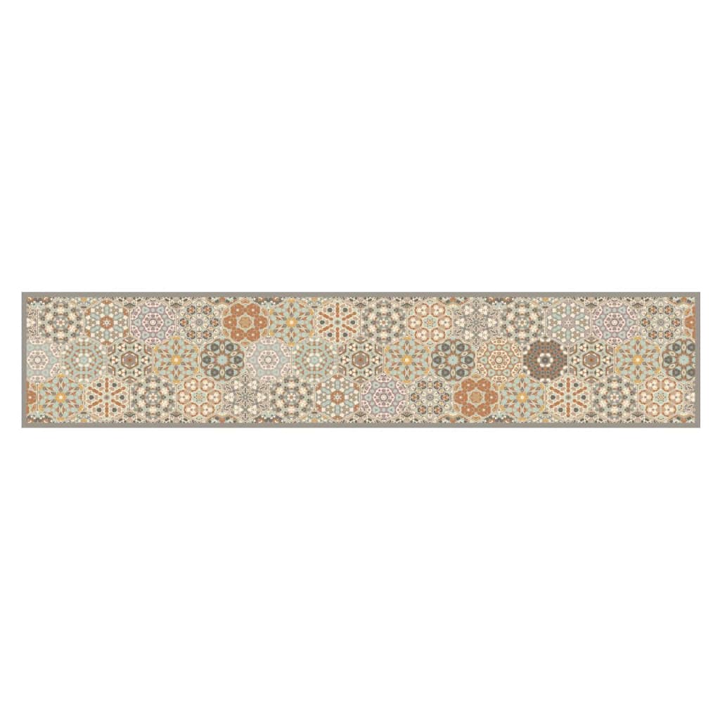 vidaXL Keukenmat wasbaar zeshoekpastelprint 60x300 cm fluweel afbeelding