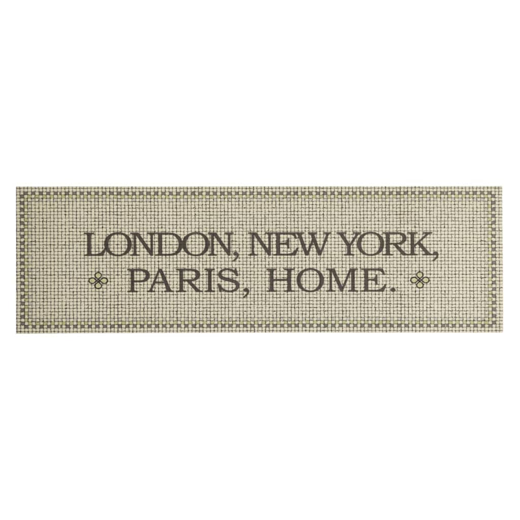 vidaXL Keukenmat wasbaar Home-tekst 45x150 cm fluweel afbeelding