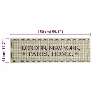 Kuchyňský koberec omyvatelný Hlavní města domov 45x150 cm samet - obrázek 5