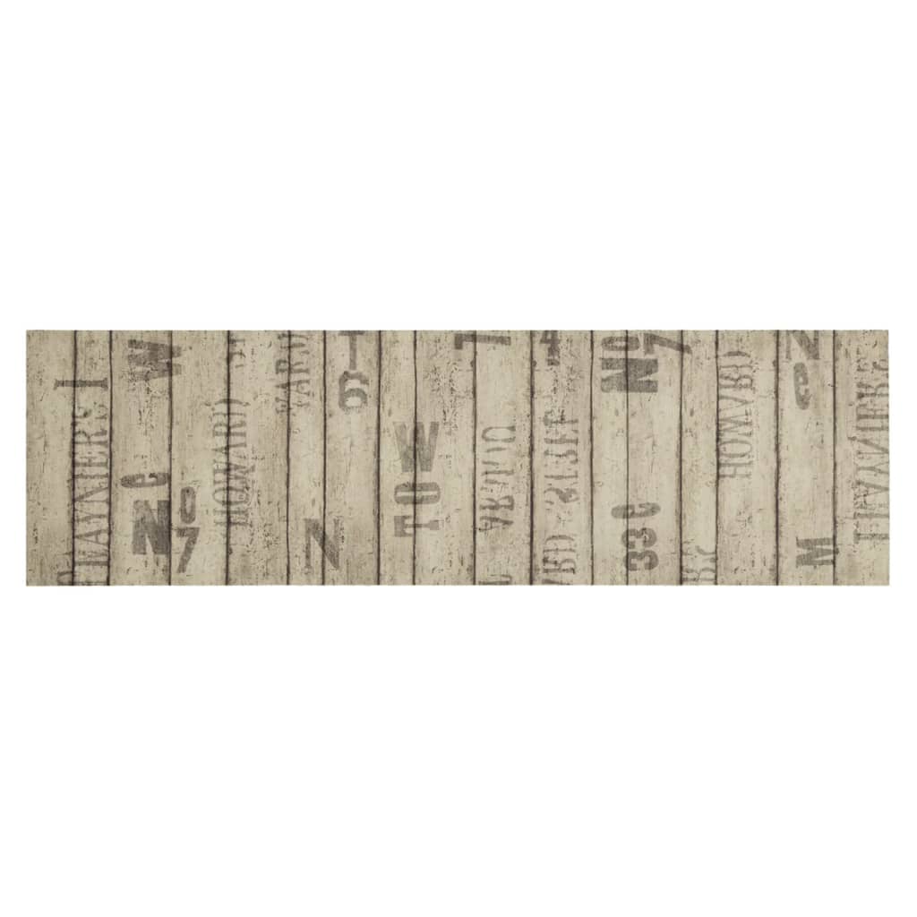 vidaXL Keukenmat wasbaar hekprint 45x150 cm fluweel afbeelding