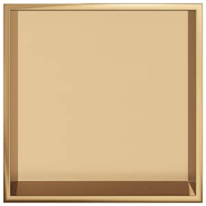 Nika do sprchového koutu broušená zlatá 32x32x9cm nerezová ocel - obrázek 4