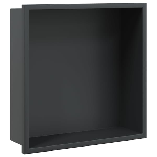 vidaXL s&uuml;vistatav du&scaron;iriiul, matt must 32x32x9 cm roostevaba teras