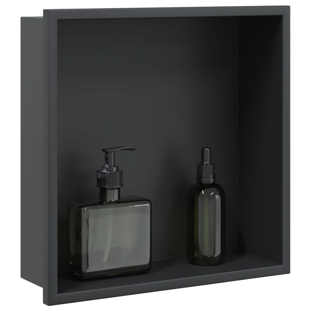  Shower Niche Bathroom Storage Recessed Shower Shelf Stainless Steel vidaXL