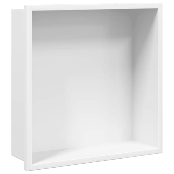 vidaXL s&uuml;vistatav du&scaron;iriiul, matt valge 32x32x9 cm roostevaba teras