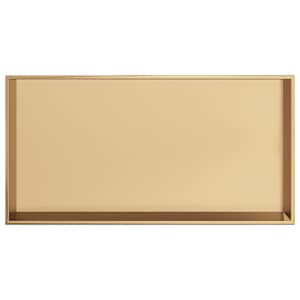 Nika do sprchového koutu broušená zlatá 62x32x9cm nerezová ocel - obrázek 4