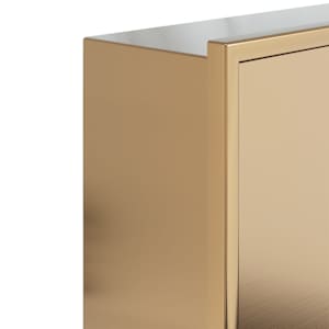 Nika do sprchového koutu broušená zlatá 62x32x9cm nerezová ocel - obrázek 7