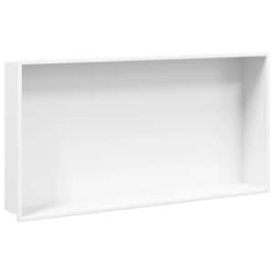 vidaXL s&uuml;vistatav du&scaron;iriiul, matt valge 62x32x9 cm roostevaba teras