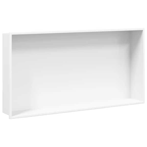 vidaXL s&uuml;vistatav du&scaron;iriiul, matt valge 62x32x9 cm roostevaba teras