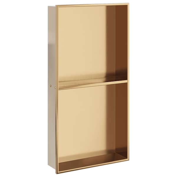 vidaXL du&scaron;iriiul, harjatud kuldne 32x62x9 cm roostevaba teras