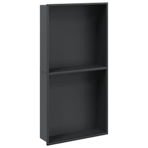vidaXL s&uuml;vistatav du&scaron;iriiul, matt must 32x62x9 cm roostevaba teras