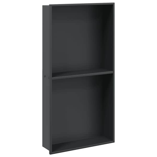 vidaXL s&uuml;vistatav du&scaron;iriiul, matt must 32x62x9 cm roostevaba teras