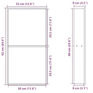 Nika do sprchového koutu matná černá 32x62x9 cm nerezová ocel - obrázek 8