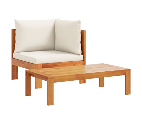 vidaXL Vrtna sedežna garnitura 9-delna z blazinami trden akacijev les