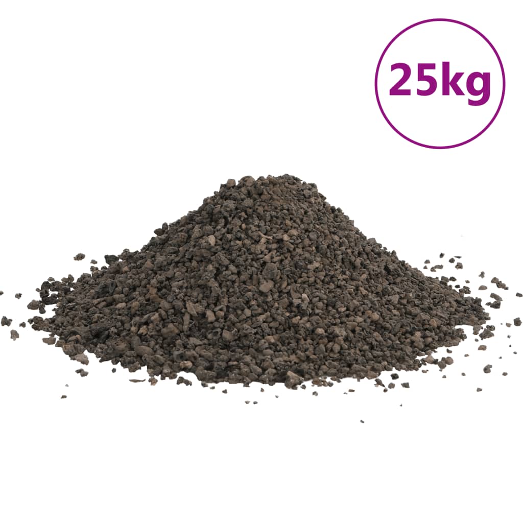 vidaXL Čadičový štrk 25 kg čierny 3-5 mm