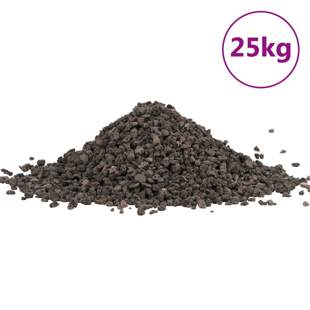 vidaXL Bazaltni gramoz 25 kg črn 5-8 mm