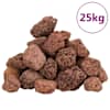 vidaXL vulkaanilised kivimid 25 kg, punane, 3-5 cm
