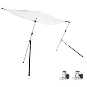 vidaXL T-t&uuml;&uuml;pi varikatuse pikendus, valge, 170 x 170 x (113-182,5) cm