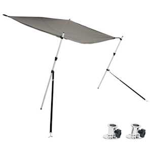vidaXL T-t&uuml;&uuml;pi varikatuse pikendus, hall, 170x170x(113-182,5) cm