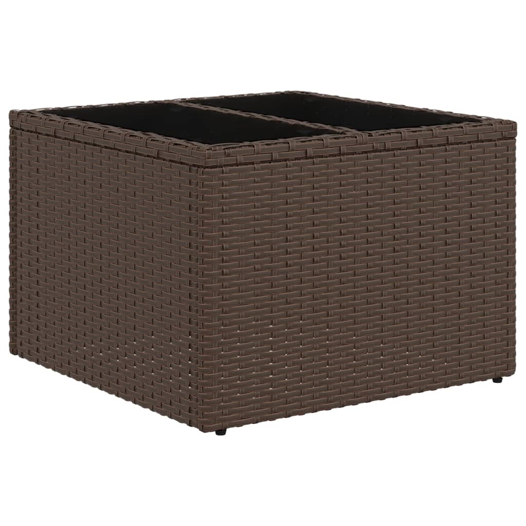 vidaXL 6-delige Loungeset met kussens poly rattan bruin