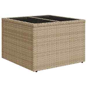 9dílná zahradní sedací souprava s poduškami béžová polyratan - obrázek 7