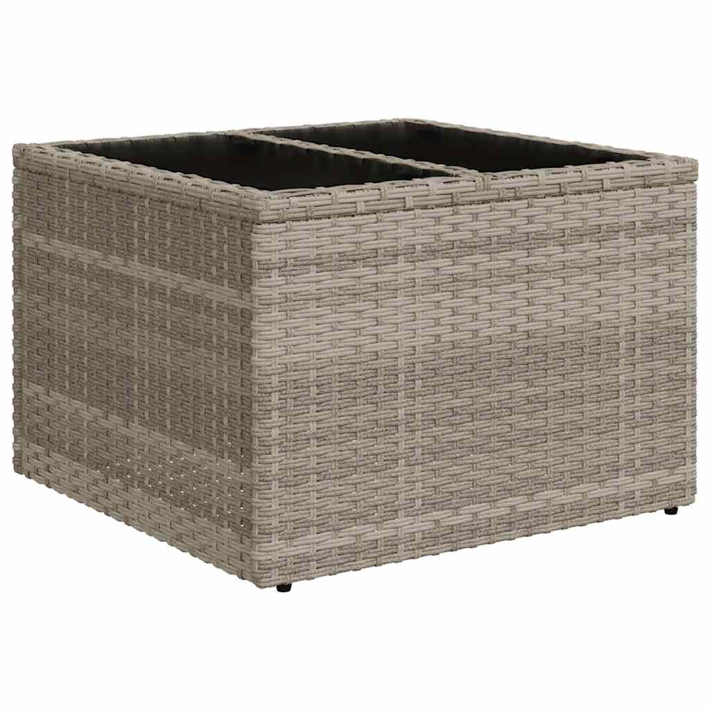 vidaXL 9-delige Loungeset met kussens poly rattan lichtgrijs afbeelding