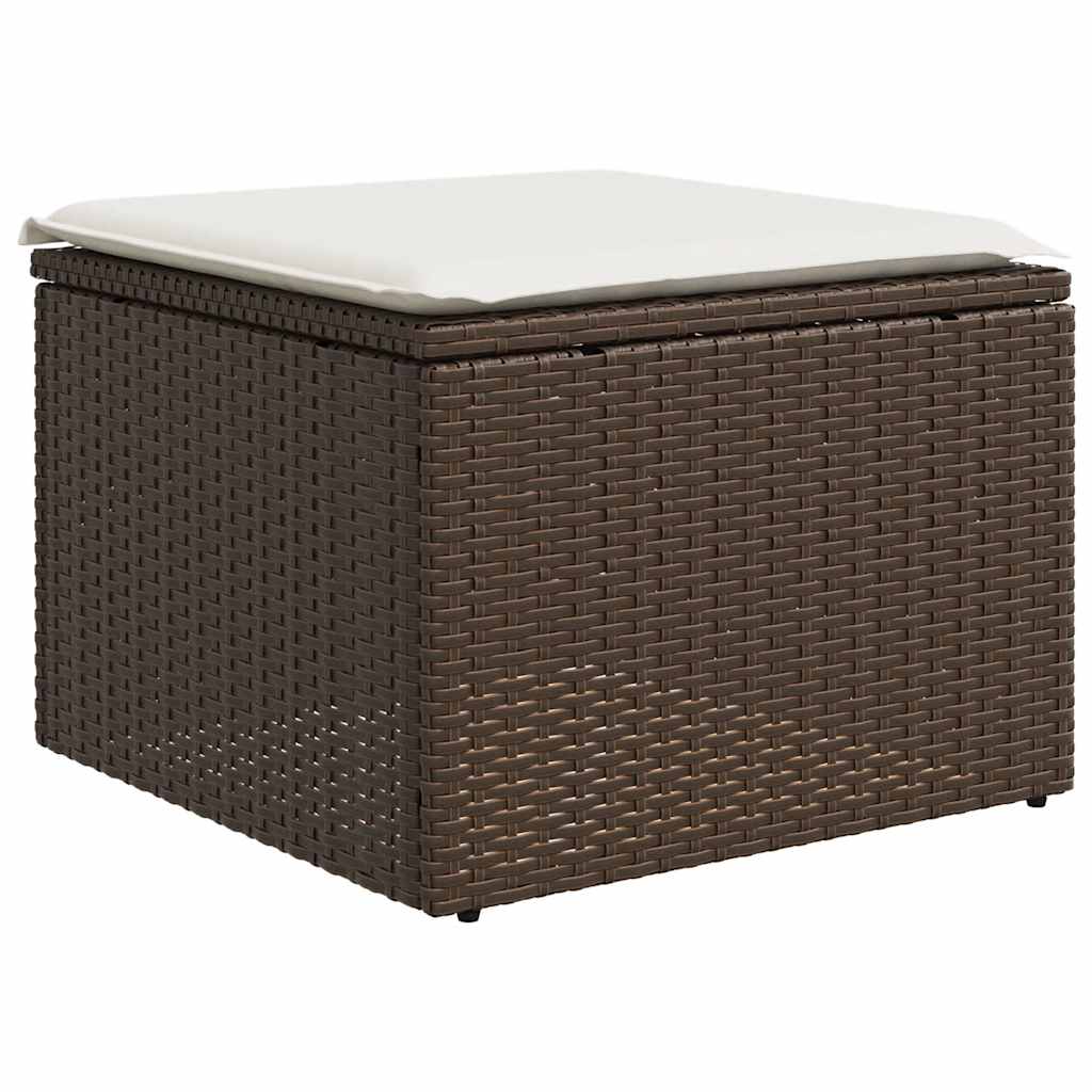 vidaXL 7-delige Loungeset met kussens poly rattan bruin afbeelding