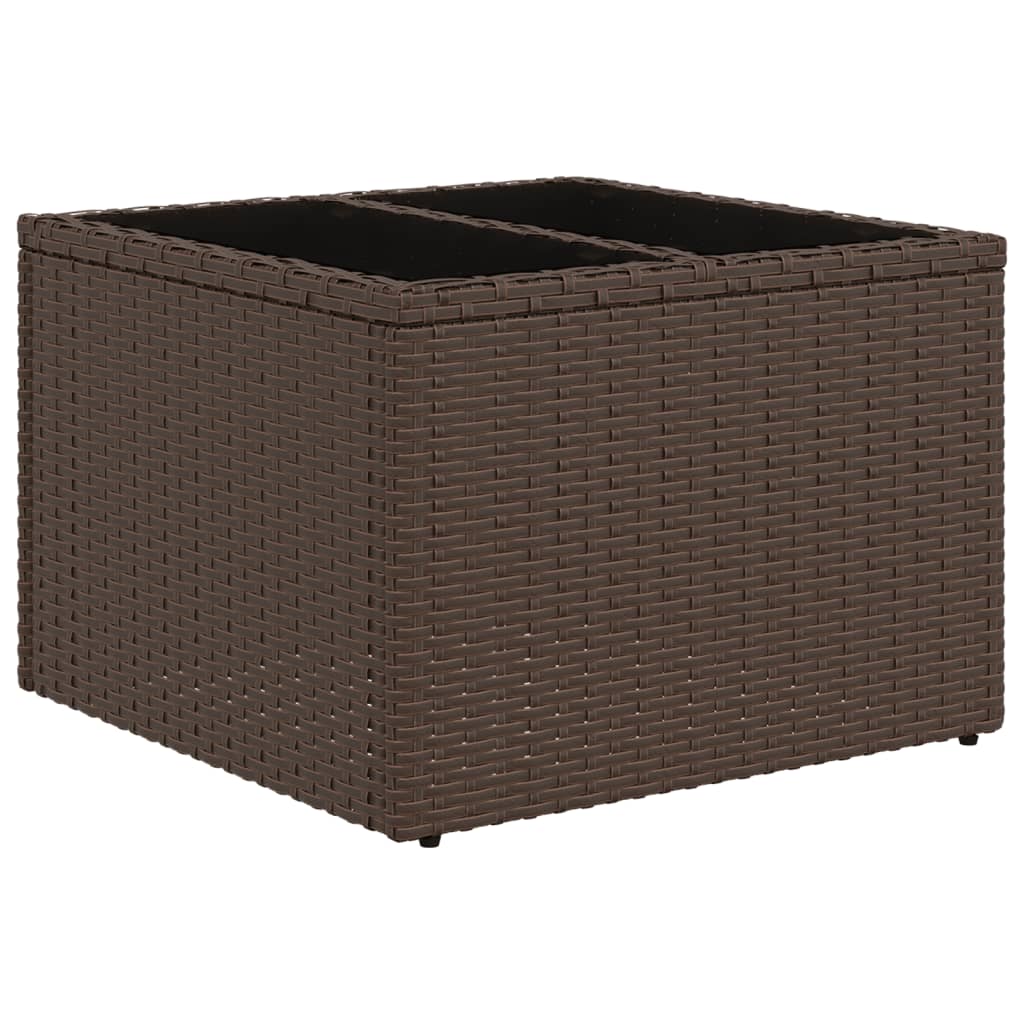 vidaXL 8-delige tuinbankset met kussens, bruin polyrotan