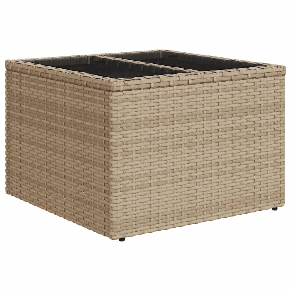 vidaXL 9-delige Loungeset met kussens poly rattan beige