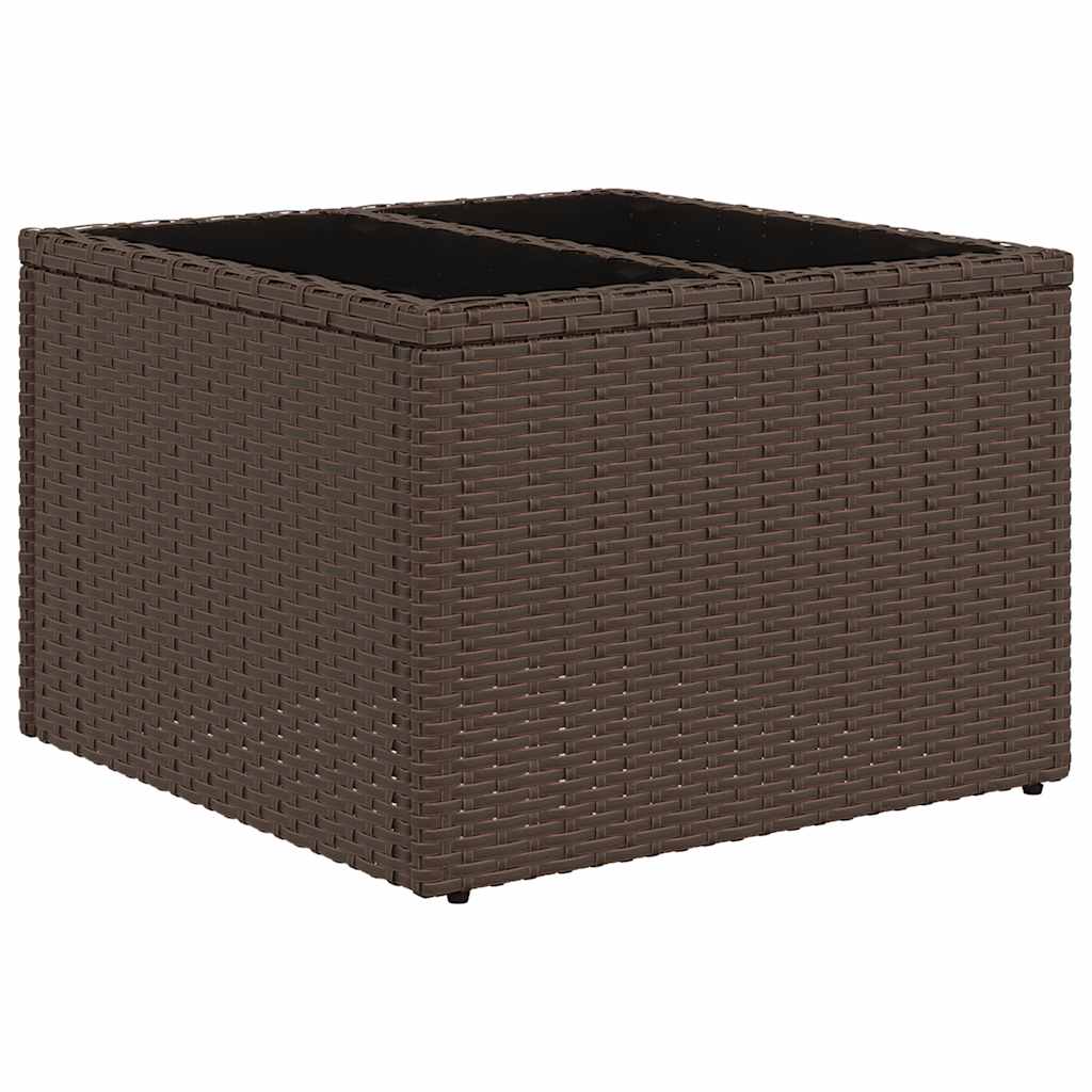vidaXL 8-delige tuinbankset met kussens, bruin polyrotan