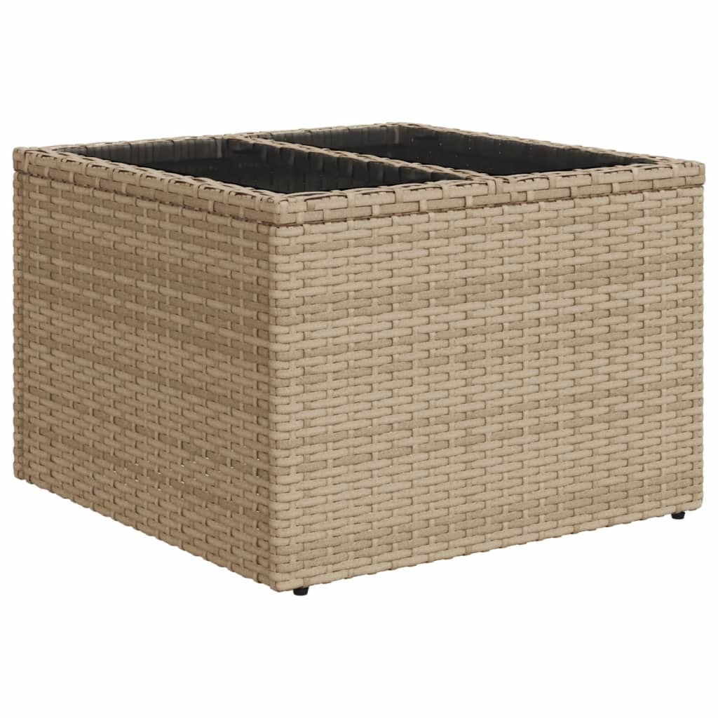 vidaXL 7-delige Loungeset met kussens poly rattan beige afbeelding