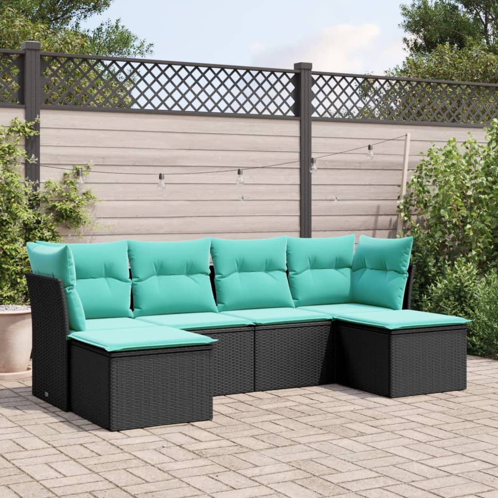 Garden Sofa Set Black