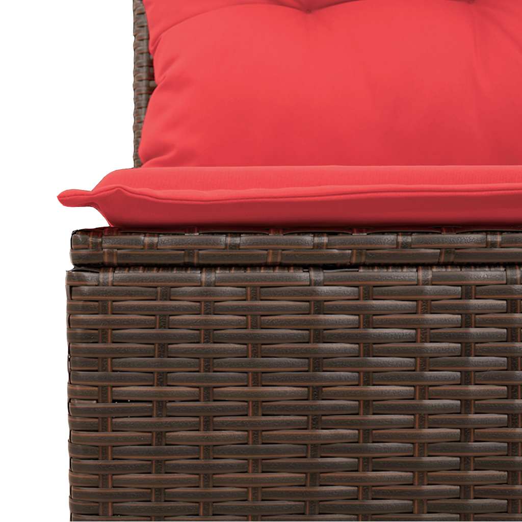 Thumbnail - vidaXL 10-tlg. Garten-Sofagarnitur mit Kissen Braun Poly Rattan