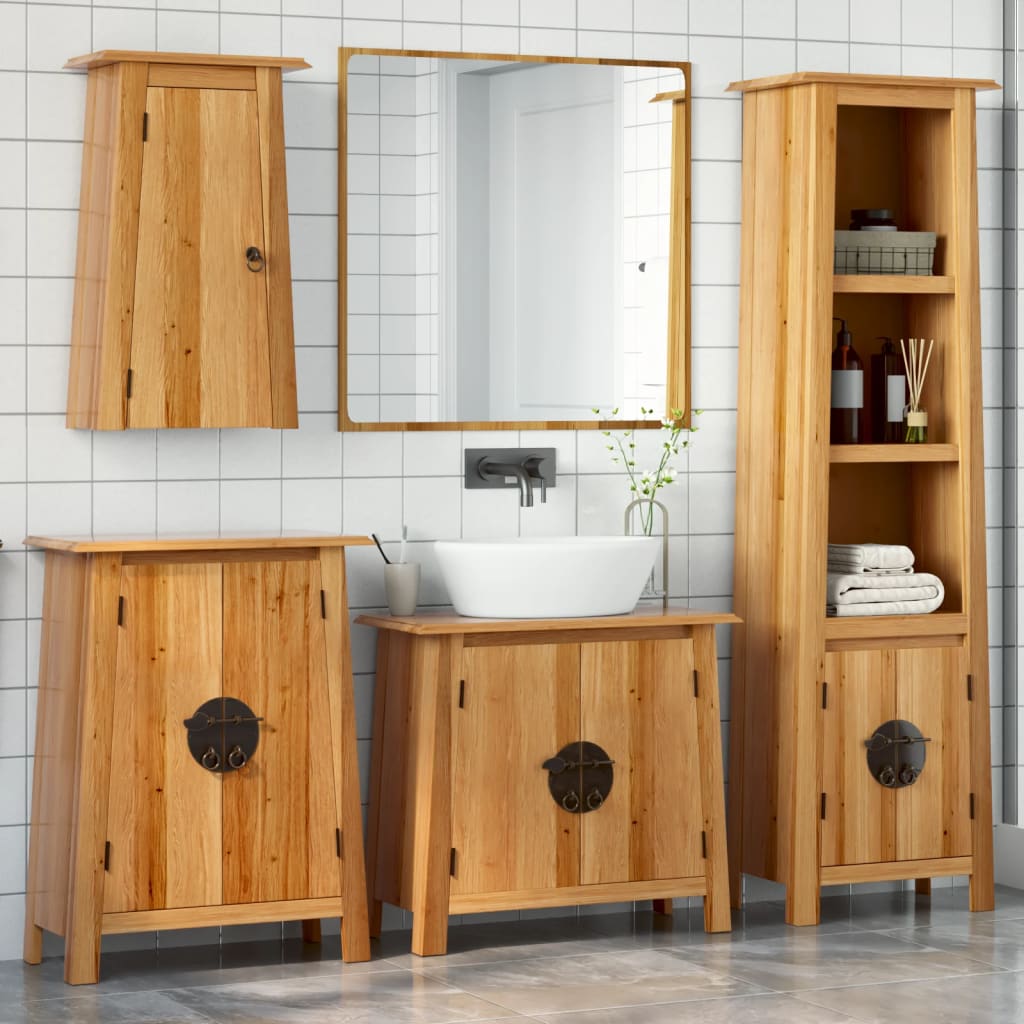 4dílná koupelnová sestava masivní borové dřevo