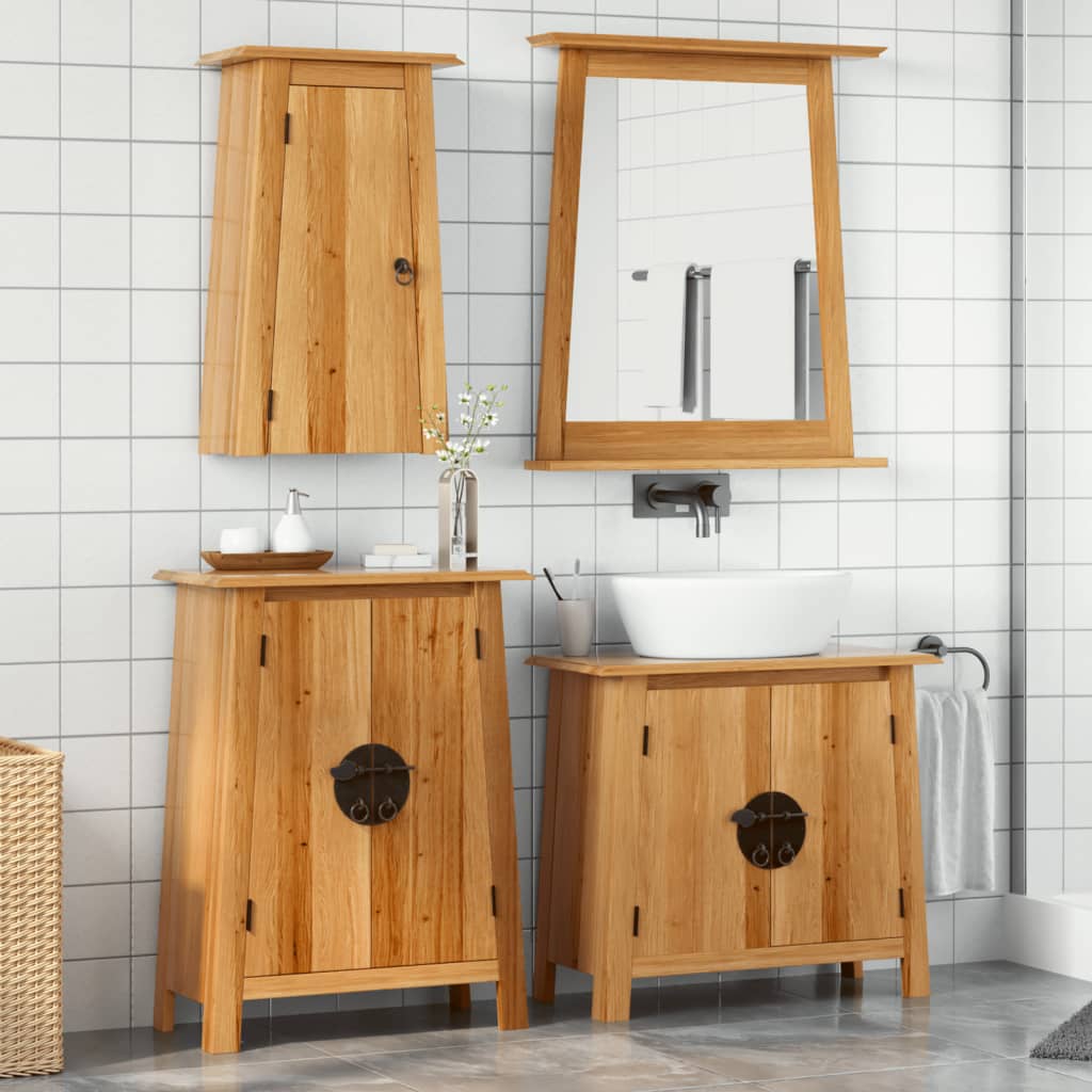 3dílná koupelnová sestava masivní borové dřevo