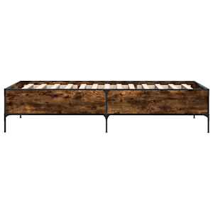 Rám postele kouřový dub 100 x 200 cm kompozitní dřevo a kov - obrázek 5