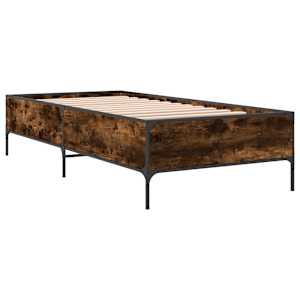Rám postele kouřový dub 100 x 200 cm kompozitní dřevo a kov - obrázek 6