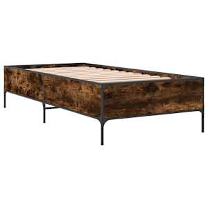 Rám postele kouřový dub 90 x 190 cm kompozitní dřevo a kov - obrázek 6