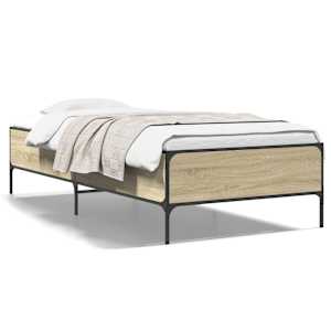 Rám postele dub sonoma 75 x 190 cm kompozitní dřevo a kov - obrázek 2