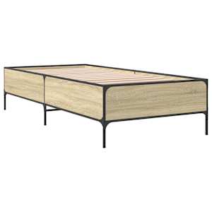 Rám postele dub sonoma 75 x 190 cm kompozitní dřevo a kov - obrázek 6