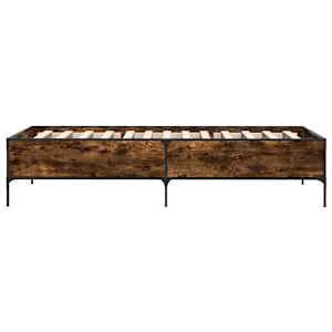 Rám postele kouřový dub 75 x 190 cm kompozitní dřevo a kov - obrázek 5