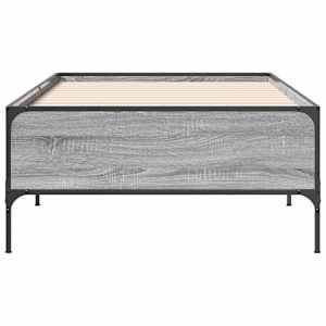 Rám postele šedý sonoma 75 x 190 cm kompozitní dřevo a kov - obrázek 4