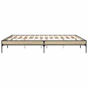 Rám postele dub sonoma 200 x 200 cm kompozitní dřevo a kov - obrázek 5